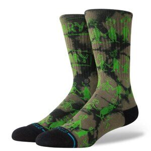NWT Stance Combed Cotton Crew Socks - Grinch - Down in Whovile Print – Medium
